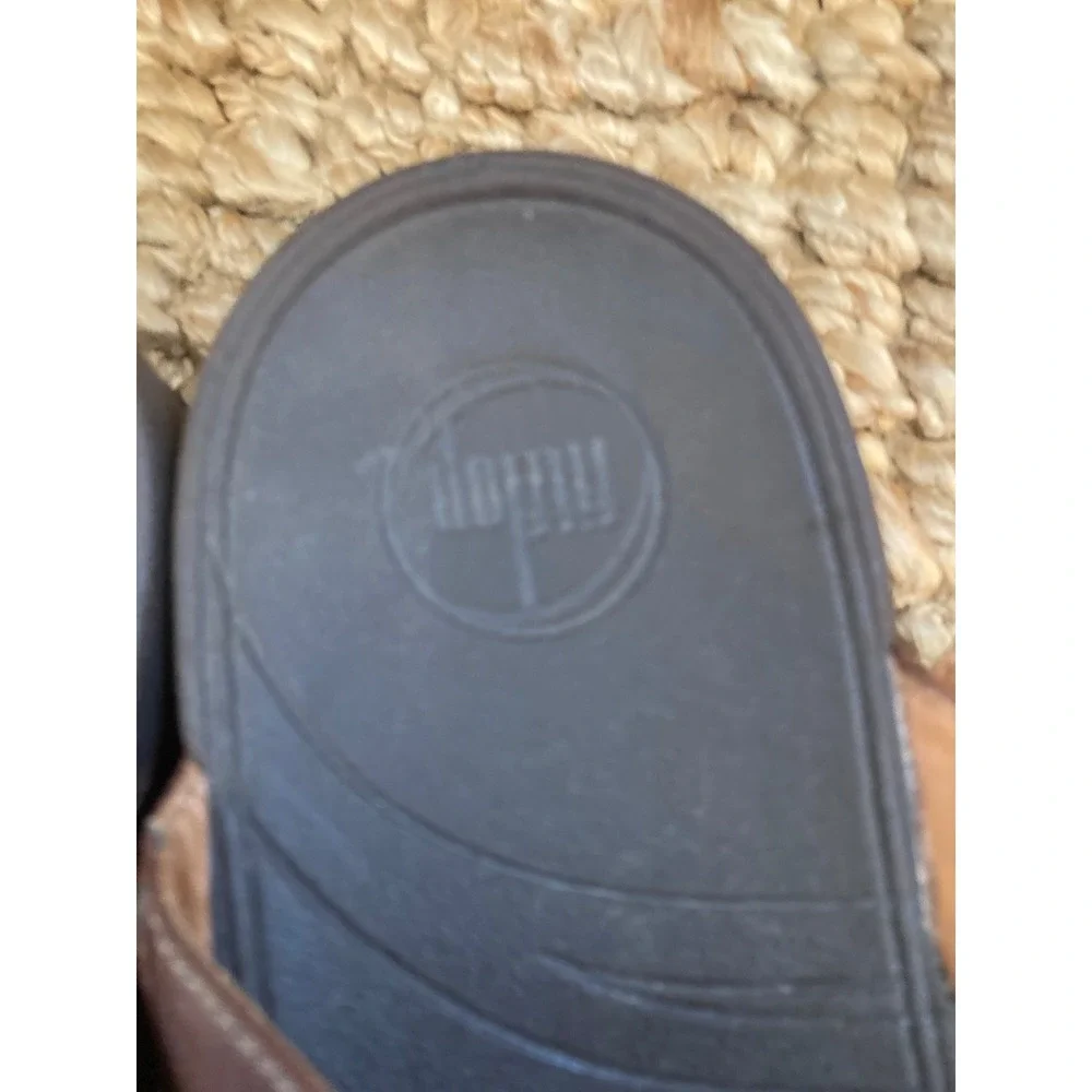 FitFlop Pietra Bronze Metallic Thong Sandals Womens 10 Microwobbleboard 458-012‎